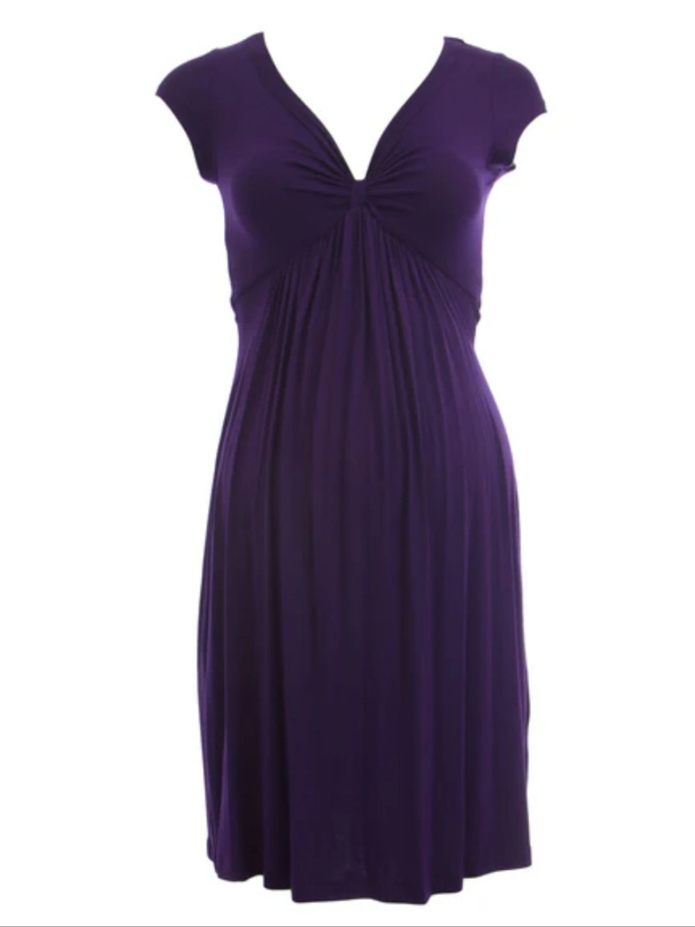 Retail $125 New Olian Maternity Purple Bow Dress